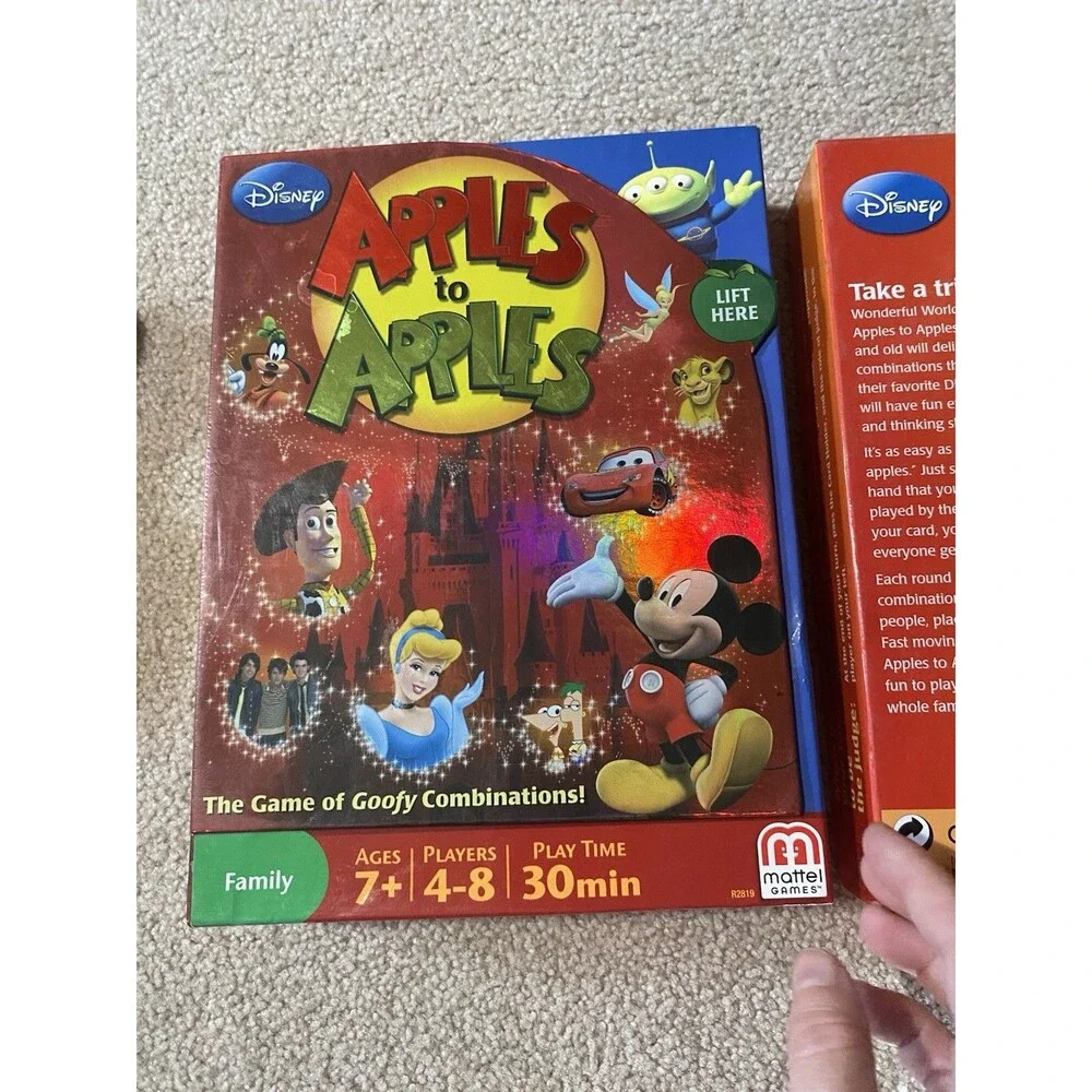 2012 Disney Apples to Apples Game Goofy Comparisons Mattel R2819 359 Cards